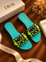 Miss Dioor Premium Dway Slide With OG Box & Carry Bag (Yellow Green - 1062) - Image 4