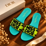Miss Dioor Premium Dway Slide With OG Box & Carry Bag (Yellow Green - 1062) - Image 3
