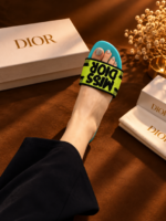 Miss Dioor Premium Dway Slide With OG Box & Carry Bag (Yellow Green - 1062) - Image 2