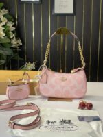 Coatch teri combo with small pouch and charm with og box(1102-pink) - Image 2