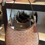 Coatch_Teri Hobo Apricot Brown Shoulder Bag With Original BOX Dustcover