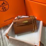 Hermez Kelly Pochette Super Highend Quality With OriginAuldouble Box Packing CarryBag DustCover HorseCharm & SlingChain