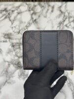 Coatch Noir Stripe Mini Zipper Wallet With Box (AAA60017) (Coffee) - Image 2