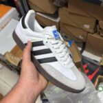 ADID SAMBA WHITE BLACK SUEde for men