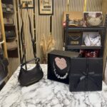 Charls & Keith Gift Set In Black Faux Leather Hobo Bag