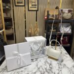 Charls & Keith Gift Set In White Faux Leather Hobo Bag