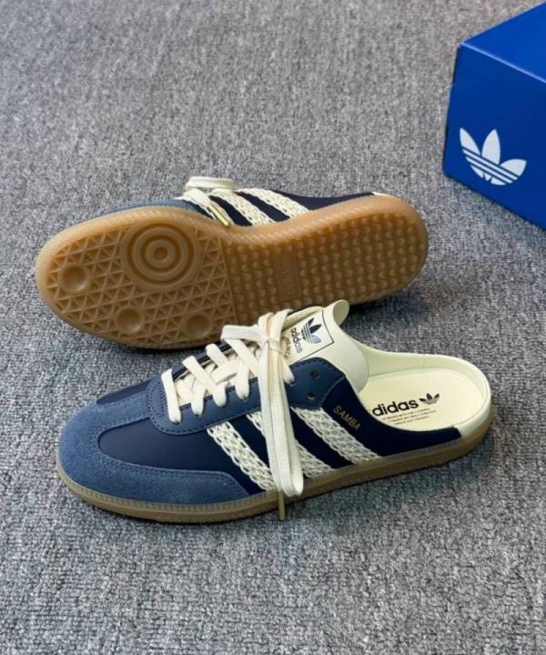 6acdffa2c6f7f0.jpeg Adiddas Samba OG Mule navy blue Fix - Image 1