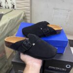 Birkenstock Boston Black Suede 1909