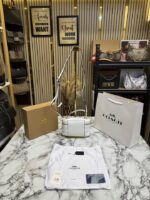 Coatch White Mini Crossbody Bag With Og Box And Dust bag including Carry Bag (26011) - Image 2