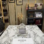 GUESS White Signature Mini Satchel Bag With Dust Bag