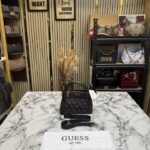 GUESS Coffee Signature Mini Satchel Bag With Dust Bag