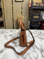 GUESS Brown Signature Mini Satchel Bag With Dust Bag - Image 3