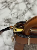 GUESS Brown Signature Mini Satchel Bag With Dust Bag - Image 2