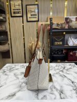Micheal Kors Jet Set Travel Signature Logo Tote Bag With Dust Bag (Biege Brown) M11 - Image 3