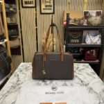Micheal Kors Signature Logo Shoulder Bag With Dust Bag (Coffee Brown) M03