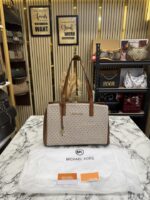 Micheal Kors Signature Logo Shoulder Bag With Dust Bag (Biege Brown) M03