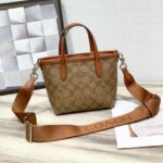 Coatch CB CW032 Apricot Brown Mini City Tote Bag With Original Box Dustcover Tags And Carry Bag