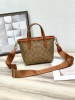 Coatch CB CW032 Apricot Brown Mini City Tote Bag With Original Box Dustcover Tags And Carry Bag