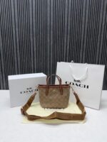 Coatch CB CW032 Apricot Brown Mini City Tote Bag With Original Box Dustcover Tags And Carry Bag - Image 4