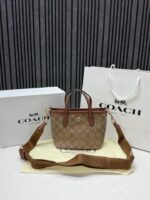 Coatch CB CW032 Apricot Brown Mini City Tote Bag With Original Box Dustcover Tags And Carry Bag - Image 3