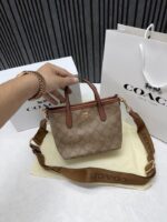 Coatch CB CW032 Apricot Brown Mini City Tote Bag With Original Box Dustcover Tags And Carry Bag - Image 2