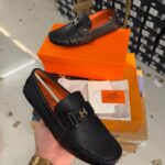 Hermez Small Buckle Premium Loafers Surplus Leather Quality With All Accessories Hx006