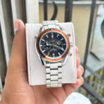 OMEGG_A Seamaster Planet Ocean 600M Co-Axial Chronograph 007 silver Black orange. - Image 3