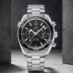 OMEGG_A Seamaster Planet Ocean 600M Co-Axial Chronograph 007 silver Black .