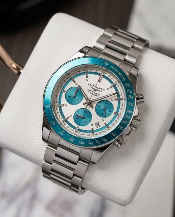 6ace2d57e9f450.jpg Longinez Conquest Chronograph Black - Image 1