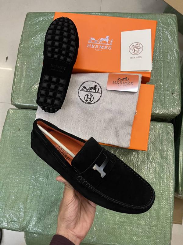 6ace5575d00600.jpeg Hermez All Suede Premium Loafers Surplus Quality With All Accessories HX011 - Image 1