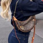 Lv Loop handbag featuring the iconic Monogram canvas and a distinct half moon bag with Box premium quality