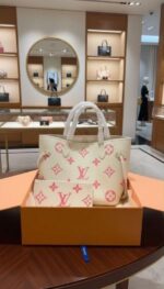 luois vuton Neverfull MM Quartz Monogram Empreinte leather featuring a matching zip pouch Bag with Double Box premium quality - Image 2