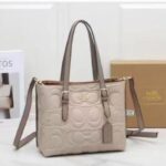Coatch Maggie Pebbled Leather Top Handle Crossbody Bag With Magnetic Box Including  5059