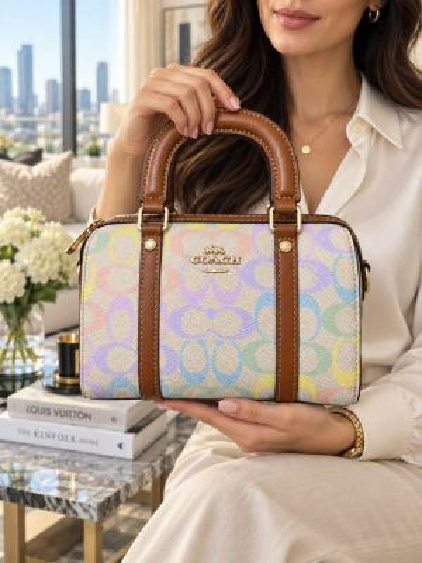 6acea73fdddbd0.jpg Coatch rowan speedy mini Duffle bag with box 5312 - Image 1