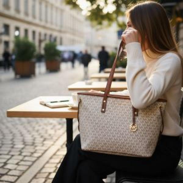 6acea8934636d0.jpg MICHEAL KORS TOTE BAG WITH SATIN DUST BAG WITH BOX 5040 - Image 1