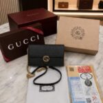 Guchi pre-owned interlocking handbag with double box packing 5090