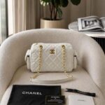CHENNEL BOWLING QUILTED HANDBAG WITH BOX 5158