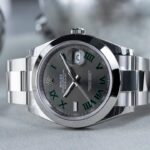 Rollex DateJust Automatic Premium FST Oyster Silver Grey Dial AT468 - Image 4