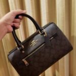 coatch_rowan satchel signature canvas crossbody with box premium quality