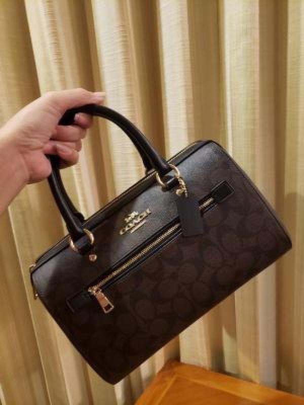 6acf2c68dc0bd0.jpg coatch_rowan satchel signature canvas crossbody with box premium quality - Image 1