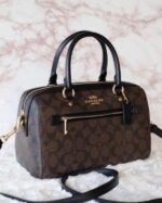 coatch_rowan satchel signature canvas crossbody with box premium quality - Image 3