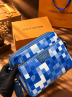 Louiis Vuitton LV Virgil Abloh Trio Messenger Multi Crossbody Bag With OG Box & Dust Bag & Carry Bag (Blue - 1256) - Image 2