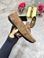 GUCHI GG LOGO LOAFER BROWN GENUINE LEATHER WITH OG BRAND PACKAGING - Image 4