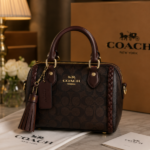 Coatch Rowan Mini Braided Crossbody Bag With Original Magnet Box & Carry bag 6556