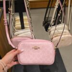 Coatch Jamie Pink Camera Crossbody Bag With OriginalBox DustCover CarryBag