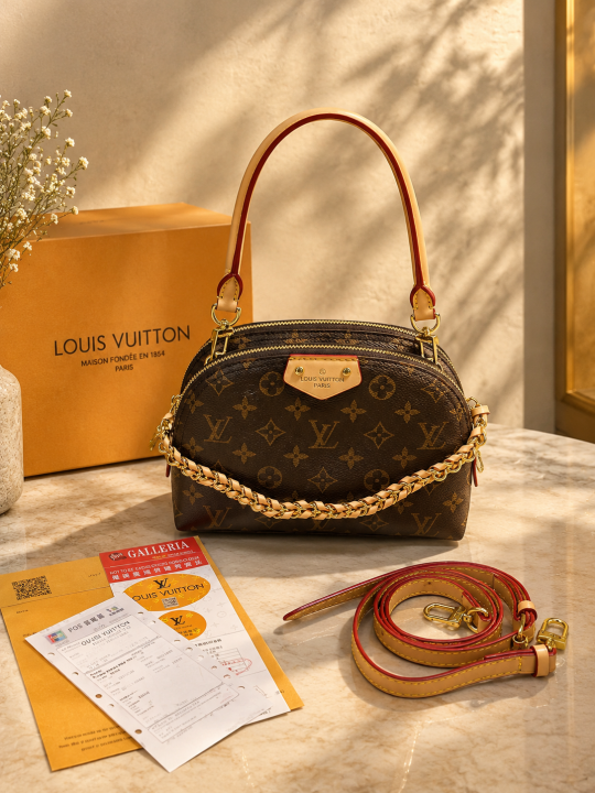 6acf58c1dcc8e0.png Louiis Vuitton Be Alma bag in Monogram Canvas Dual Tone Top Handle With OG Box Dust Cover & Carry Bag 60451 Yellow Skin Monogram - Image 1