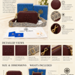 TORI BURCH WINE MILLER MINI CROSSBODY BAG WITH OG BOX