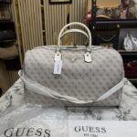 GUESS USA Travel Duffel Bag with Dust Bag White