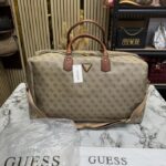 GUESS USA Travel Duffel Bag with Dust Bag Brown