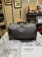 GUESS USA Travel Duffel Bag with Dust Bag Coffee